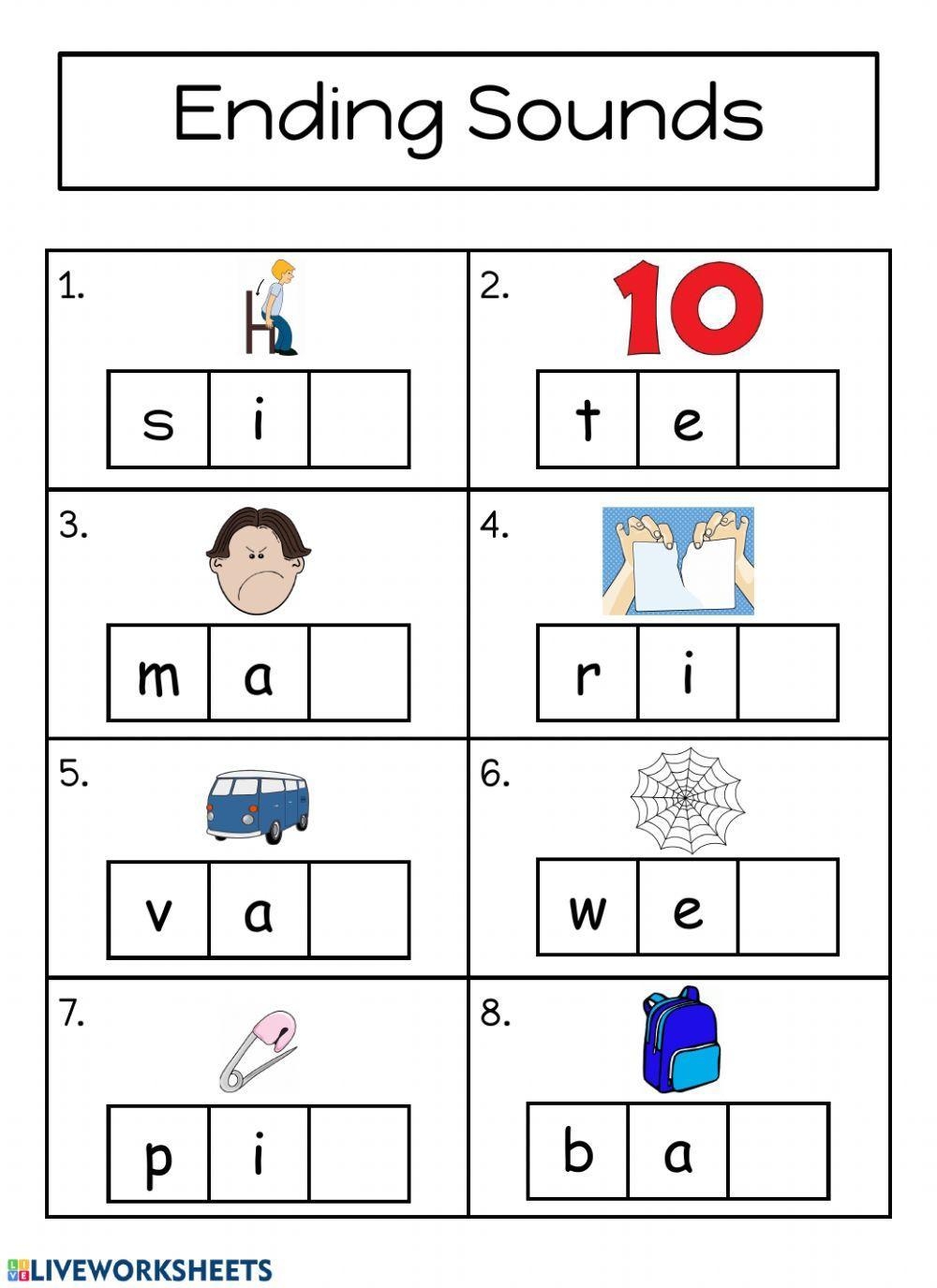 Ending Sounds Worksheet Worksheets Library Ending Sounds Worksheet Worksheets Library