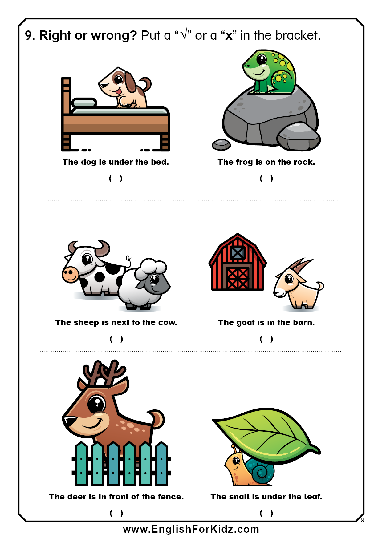 English For Kids Step By Step Prepositions Worksheets
