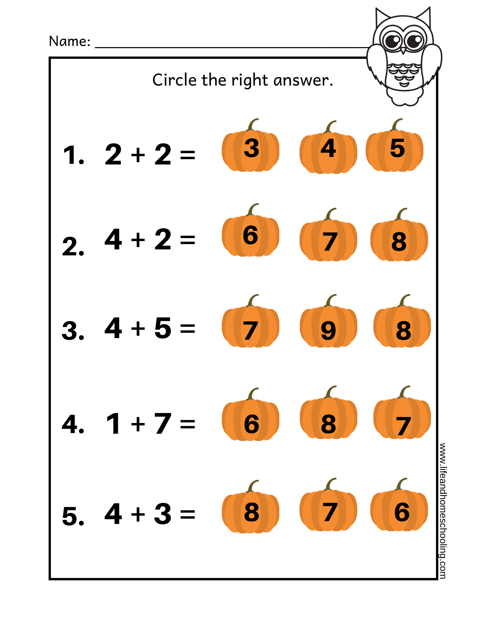 Fall Themed Kinder 2nd Grade Math Add Subtract Made By Teachers Free Printable 2nd Grade Math Worksheets Canva
