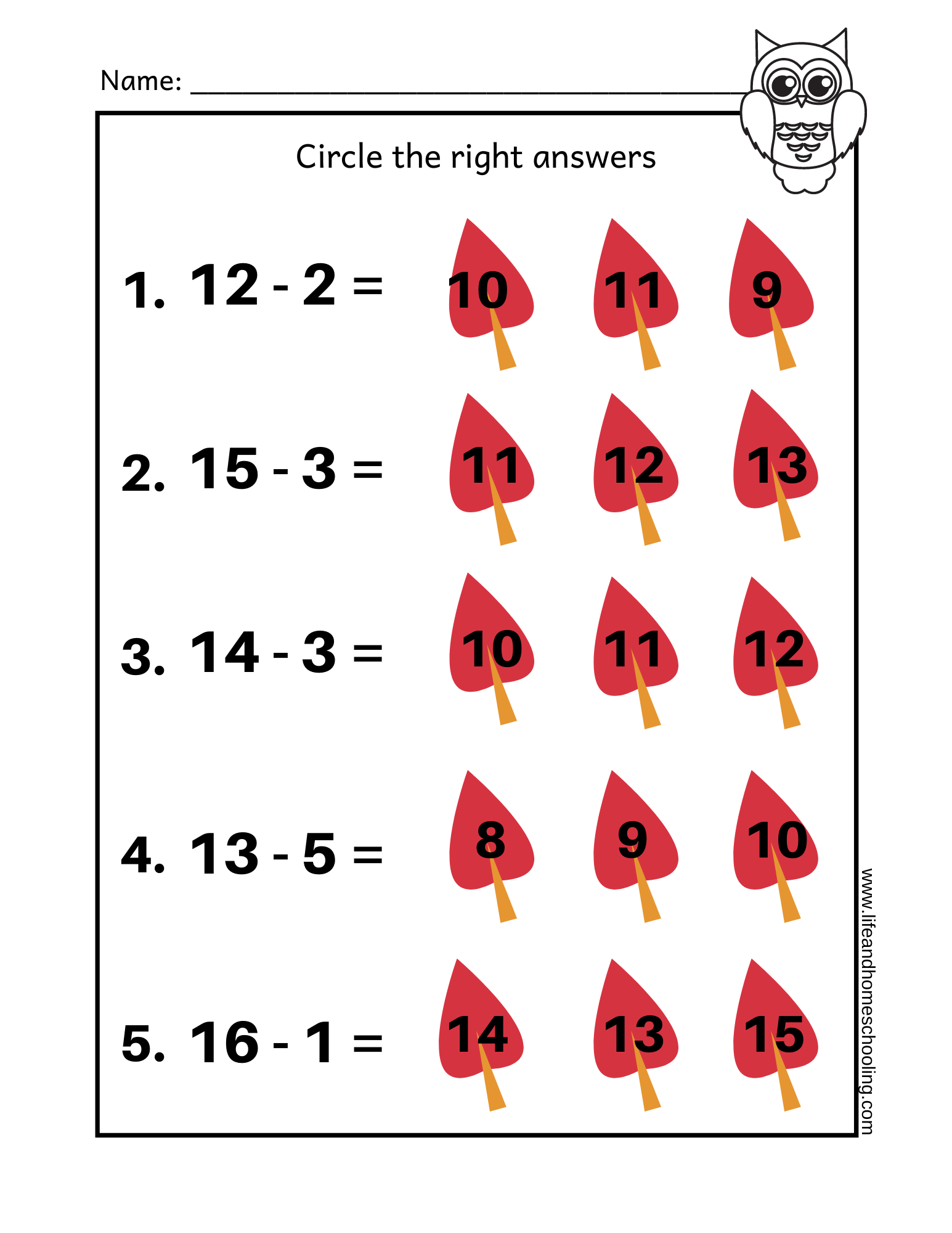 Fall Themed Kinder 2nd Grade Math Add Subtract Made By Teachers Fall Themed Kinder 2nd Grade Math Add Subtract Made By Teachers