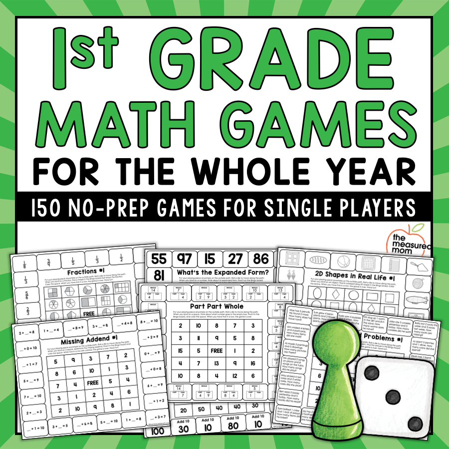 First Grade No Prep Math Games For The Year The Measured Mom First Grade No Prep Math Games For The Year The Measured Mom