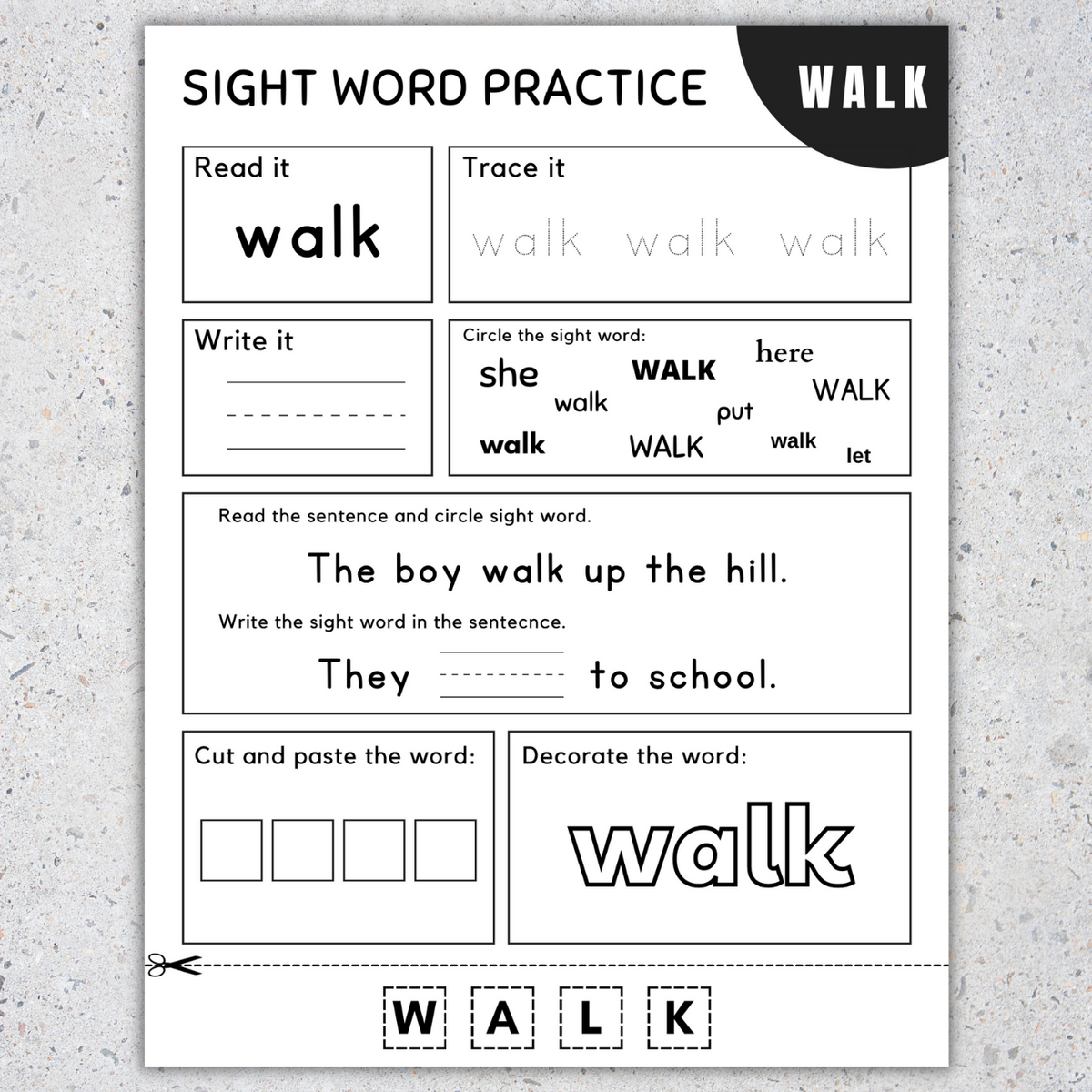 First Grade Sight Words 1st Grade Sight Words Worksheets NO Prep SET 1 Made By Teachers