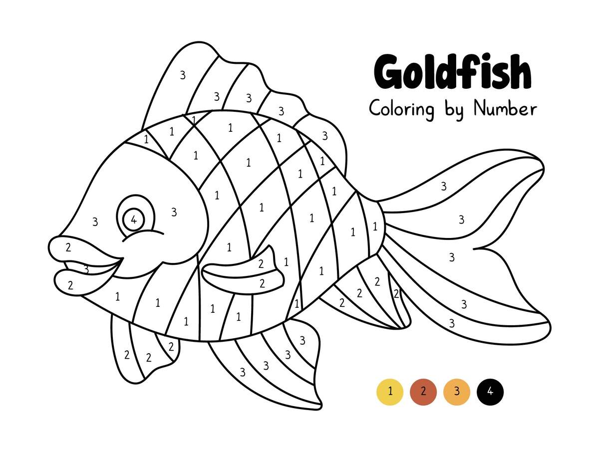 Fish Color By Number 12 Free PDF Printables Printablee