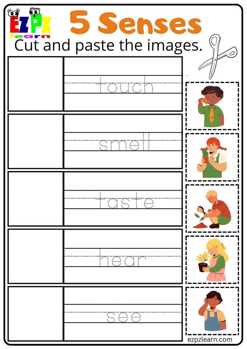 Five Senses Vocabulary Interactive Worksheet Listen And Match The Correct Images Activity For Kids And ESL Students Ezpzlearn