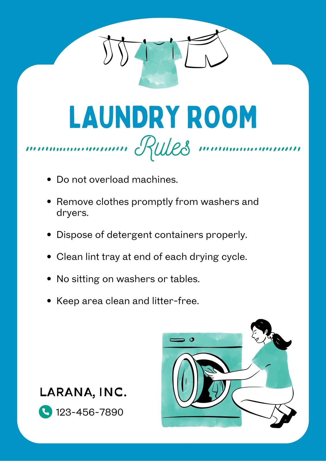 Free And Customizable Laundry Templates
