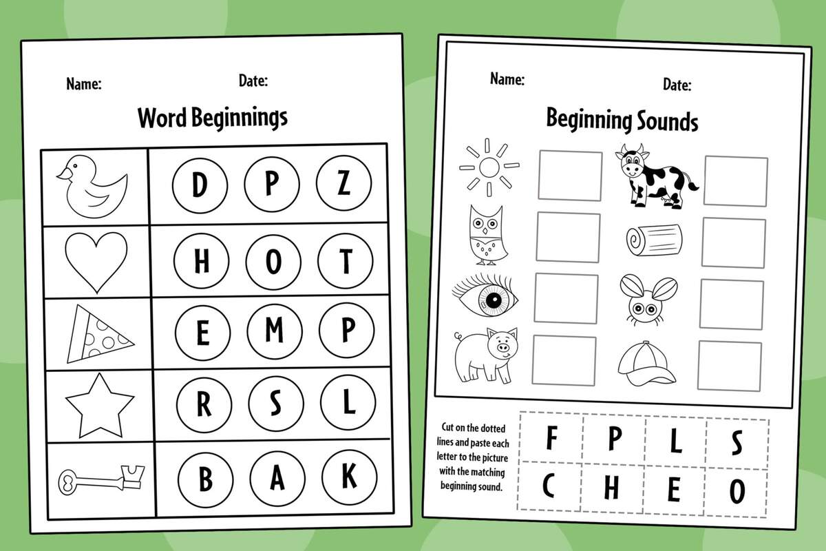 Free Beginning Sounds Worksheets For Preschool The Hollydog Blog Free Beginning Sounds Worksheets For Preschool The Hollydog Blog