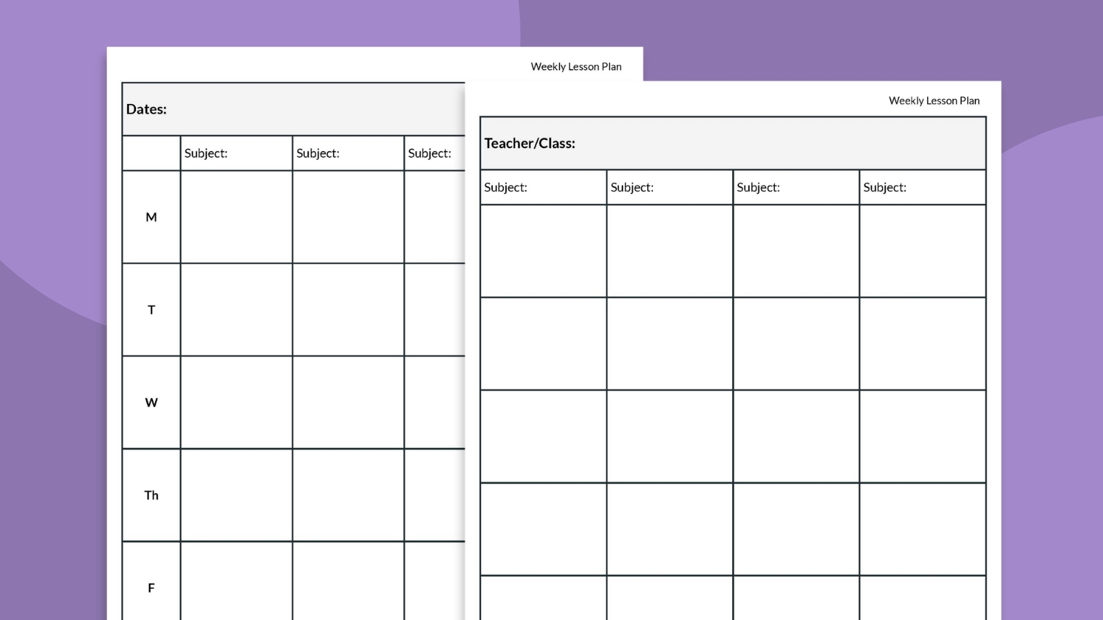 Free Lesson Plan Template Bundle Daily Weekly And Monthly
