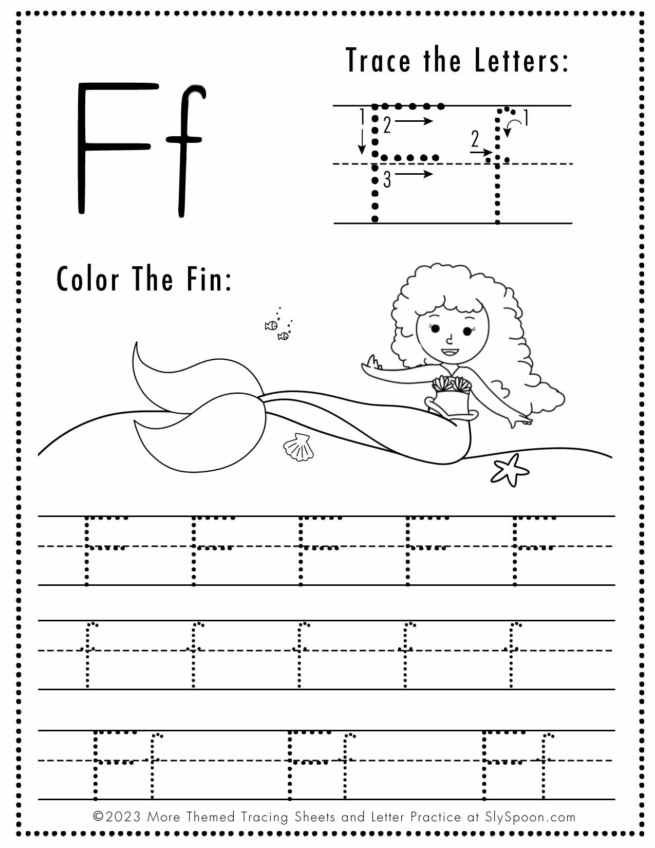 Free Letter F Tracing Worksheets Sly Spoon Letter F Tracing Worksheets Free Nature Inspired Learning