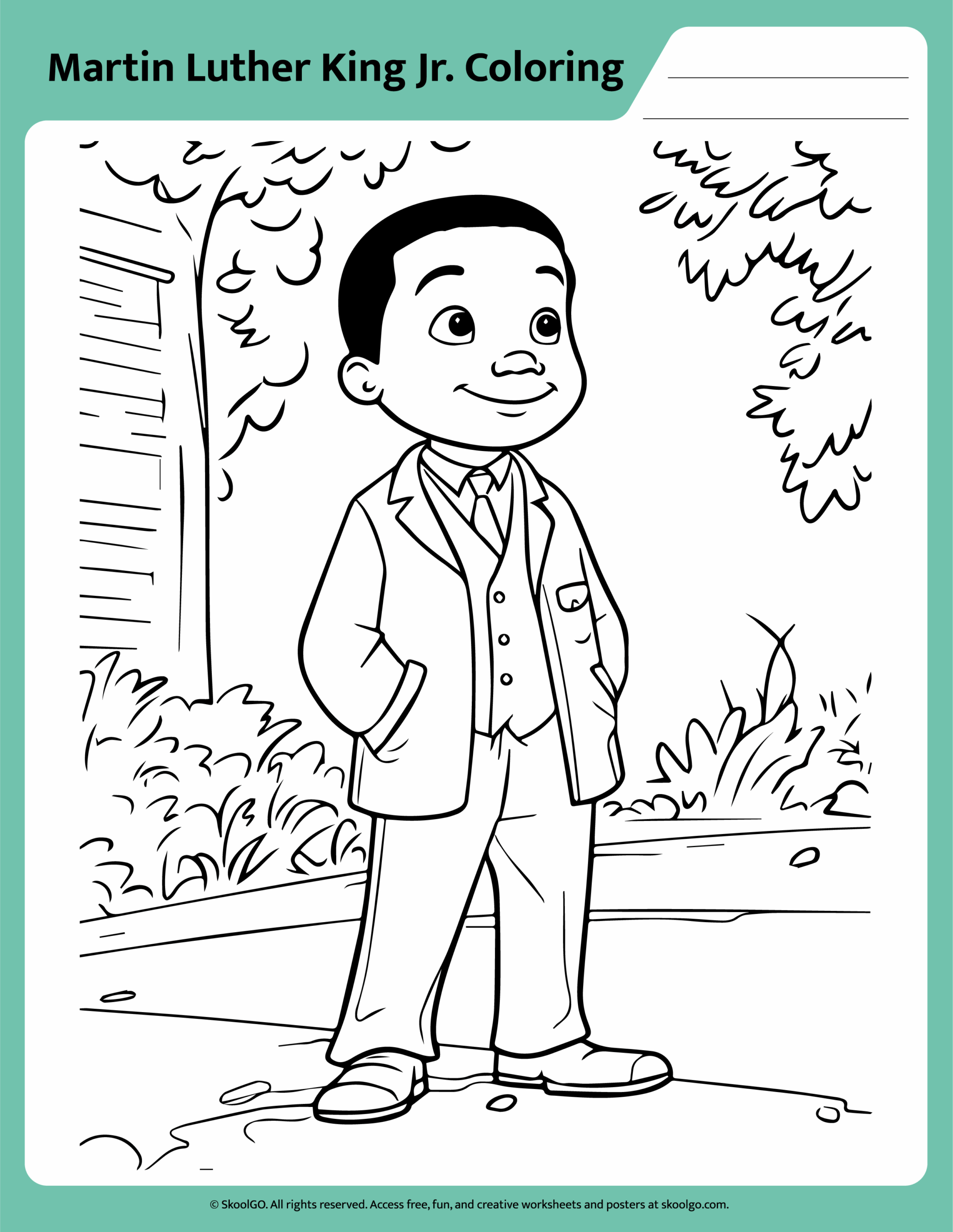 Free Martin Luther King Jr Coloring Page For Kids Free Martin Luther King Jr Coloring Page For Kids