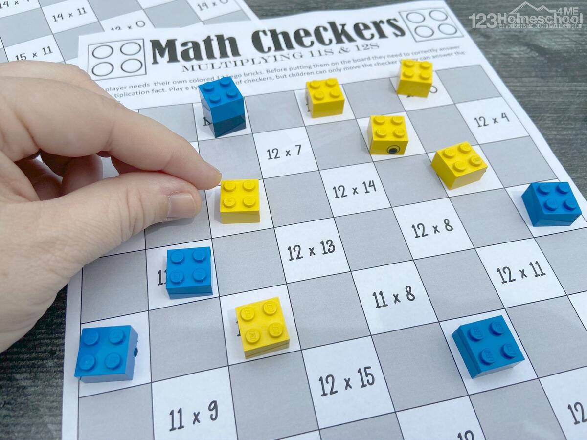 FREE Multiplication Checkers Printable Math Games