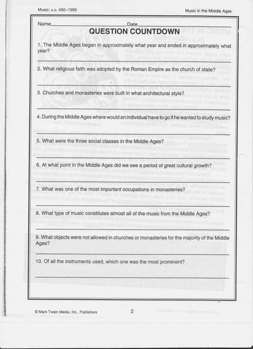 Free Music History Worksheet For Middle School Download Free Music History Worksheet For Middle School Png Images Free Worksheets On Clipart Library