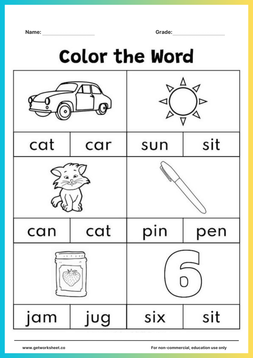 Free Phonics Worksheets Worksheets Get Worksheet