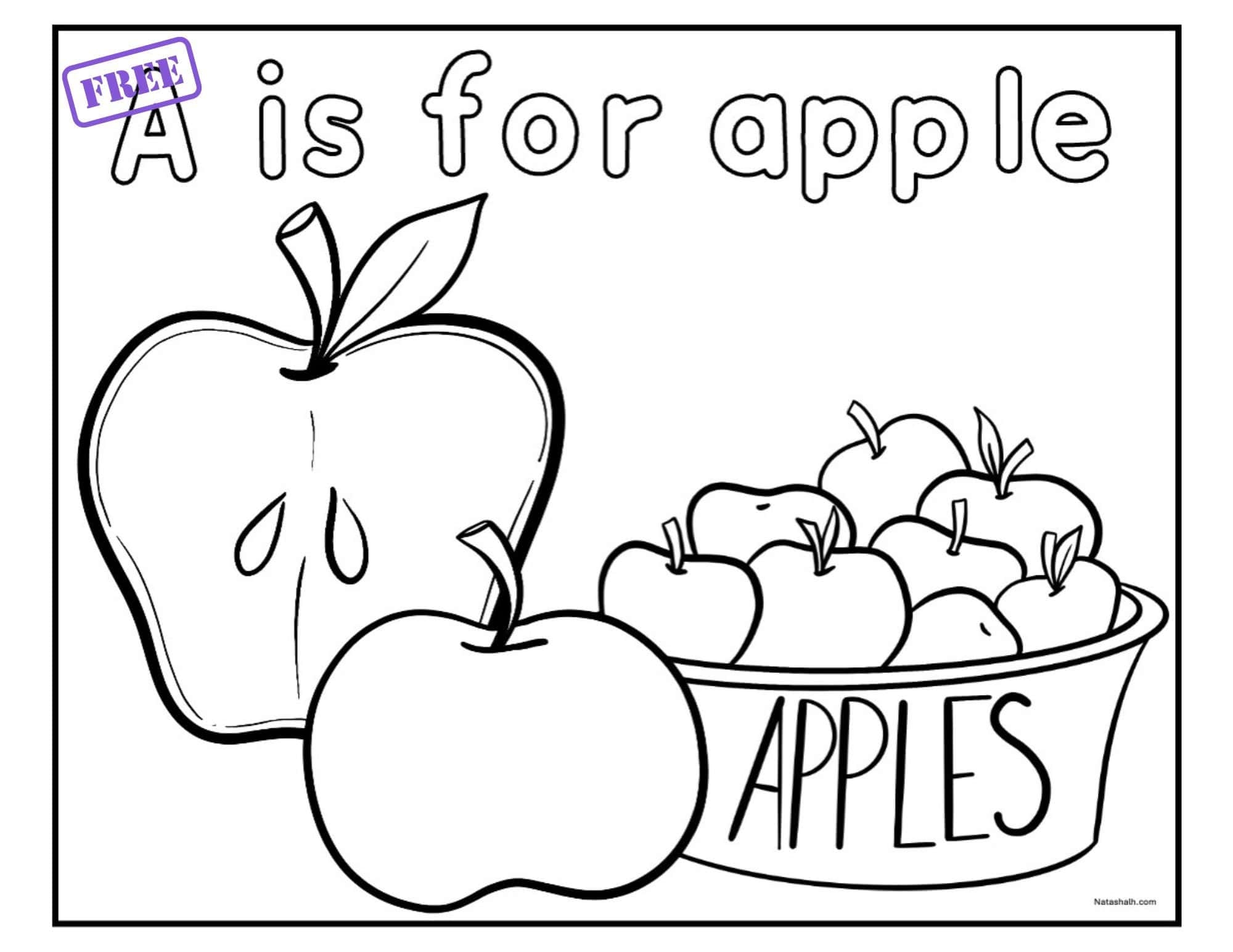 Free Printable A Is For Apple Coloring Pages The Artisan Life Free Printable A Is For Apple Coloring Pages The Artisan Life