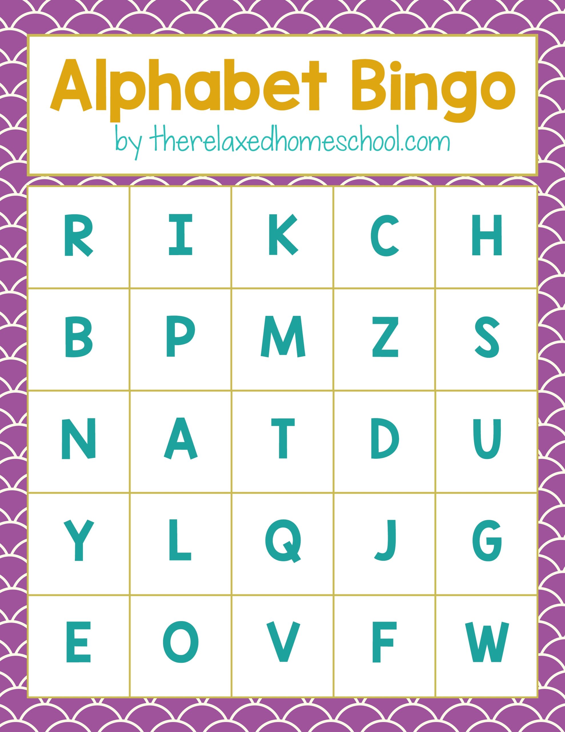 Free Printable Alphabet Letters Bingo The Brilliant Homeschool Free Printable Alphabet Letters Bingo The Brilliant Homeschool