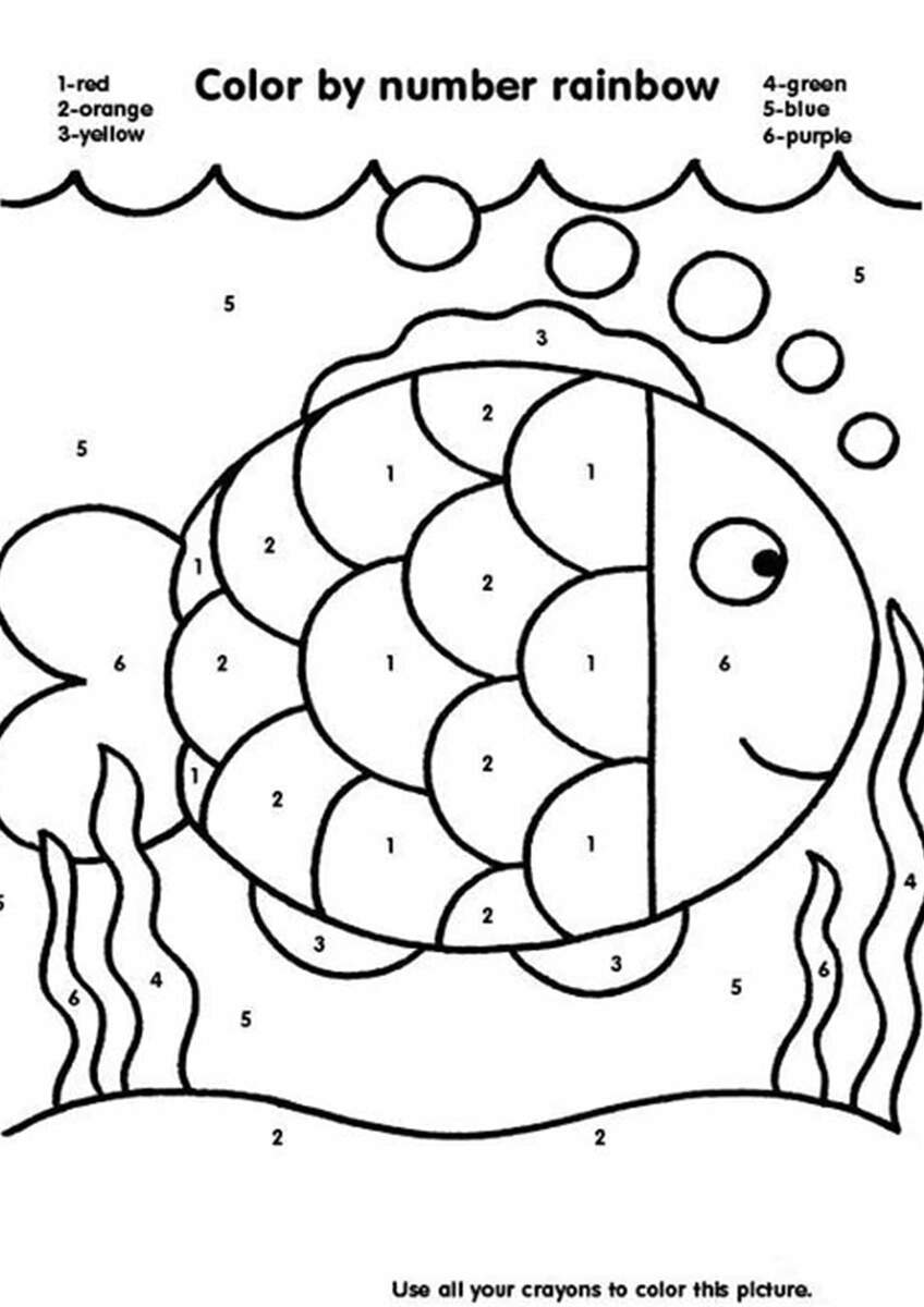 Free Printable Color By Number Worksheets For Kindergarten Tulamama