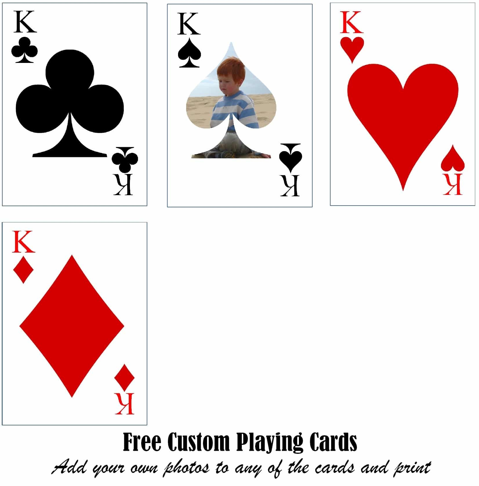 Free Printable Custom Playing Cards Add Your Photo And Or Text