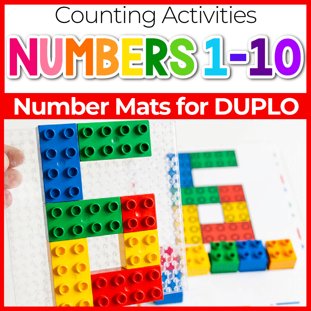 Free Printable DUPLO Counting Mats For Preschoolers