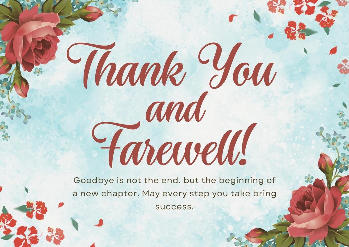 Personalized We Will Miss You Card Floral Farewell Card Etsy