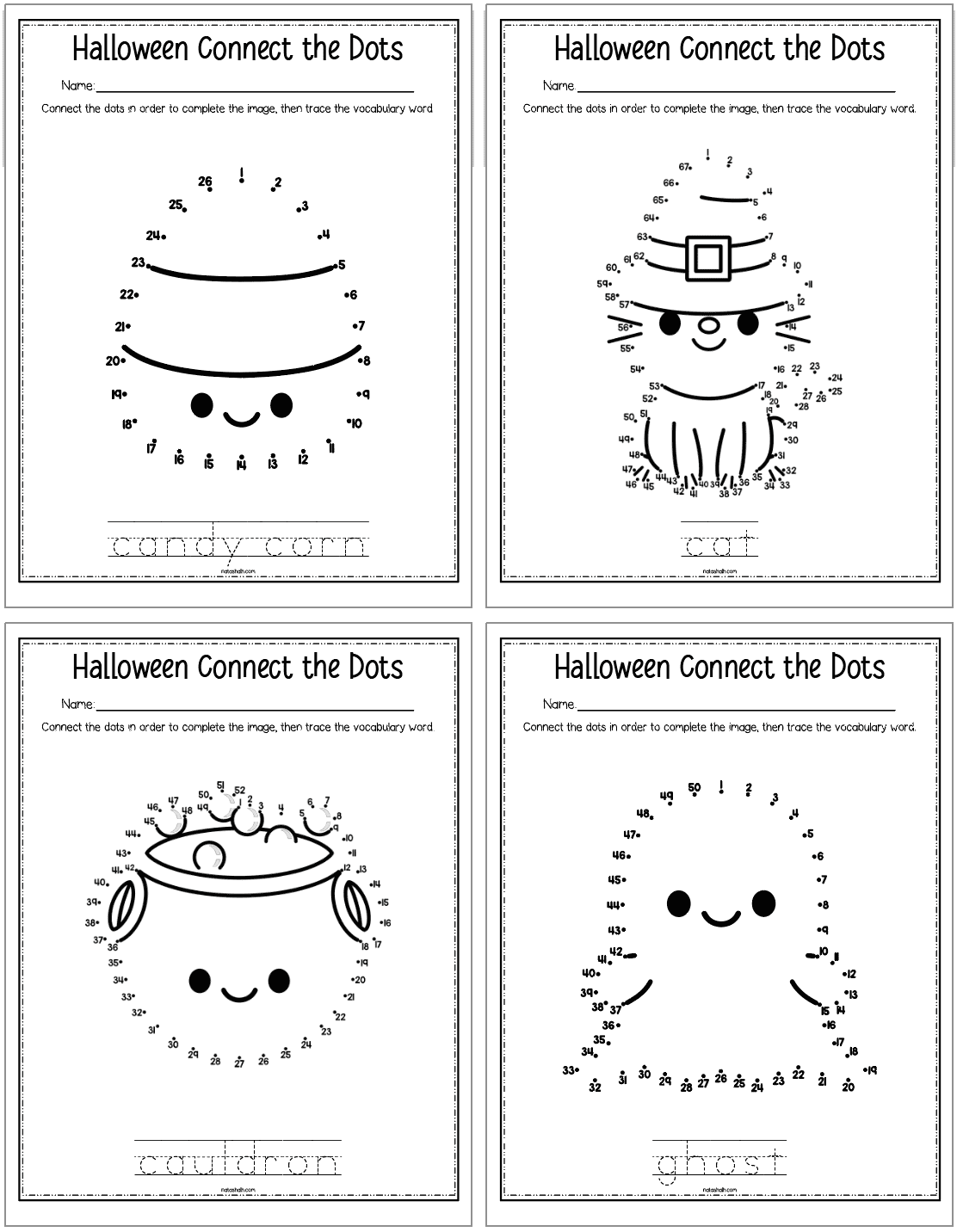 Free Printable Halloween Dot To Dot The Artisan Life