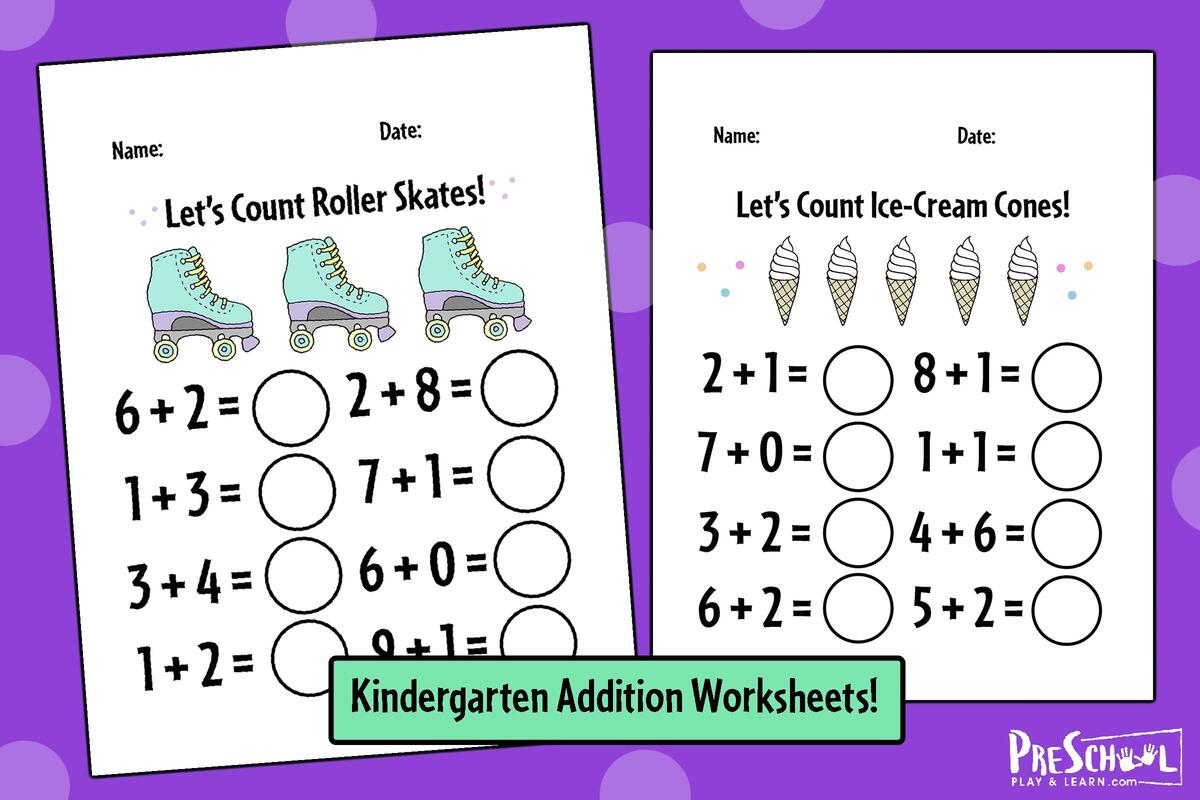Kindergarten Math Worksheets Addition And Subtraction Practice Made By Teachers