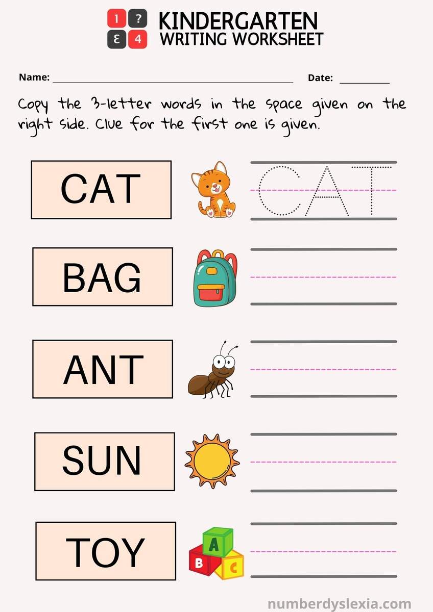 Free Printable Kindergarten Writing Worksheets PDF Number Dyslexia Free Printable Kindergarten Writing Worksheets PDF Number Dyslexia