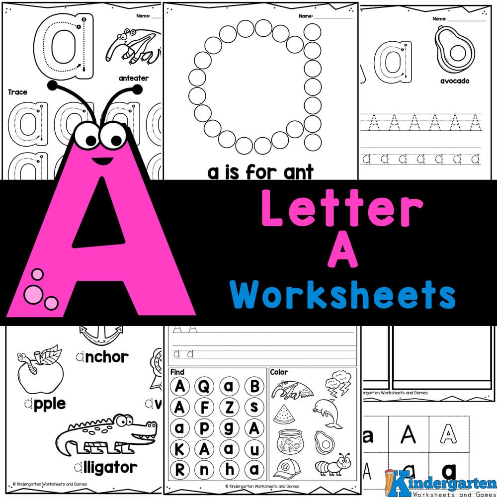 FREE Printable Letter A Worksheets For Kindergarten