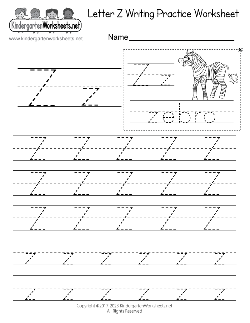 Free Printable Letter Z Writing Practice Worksheet Letter Z Coloring Worksheet Free Printable Digital PDF