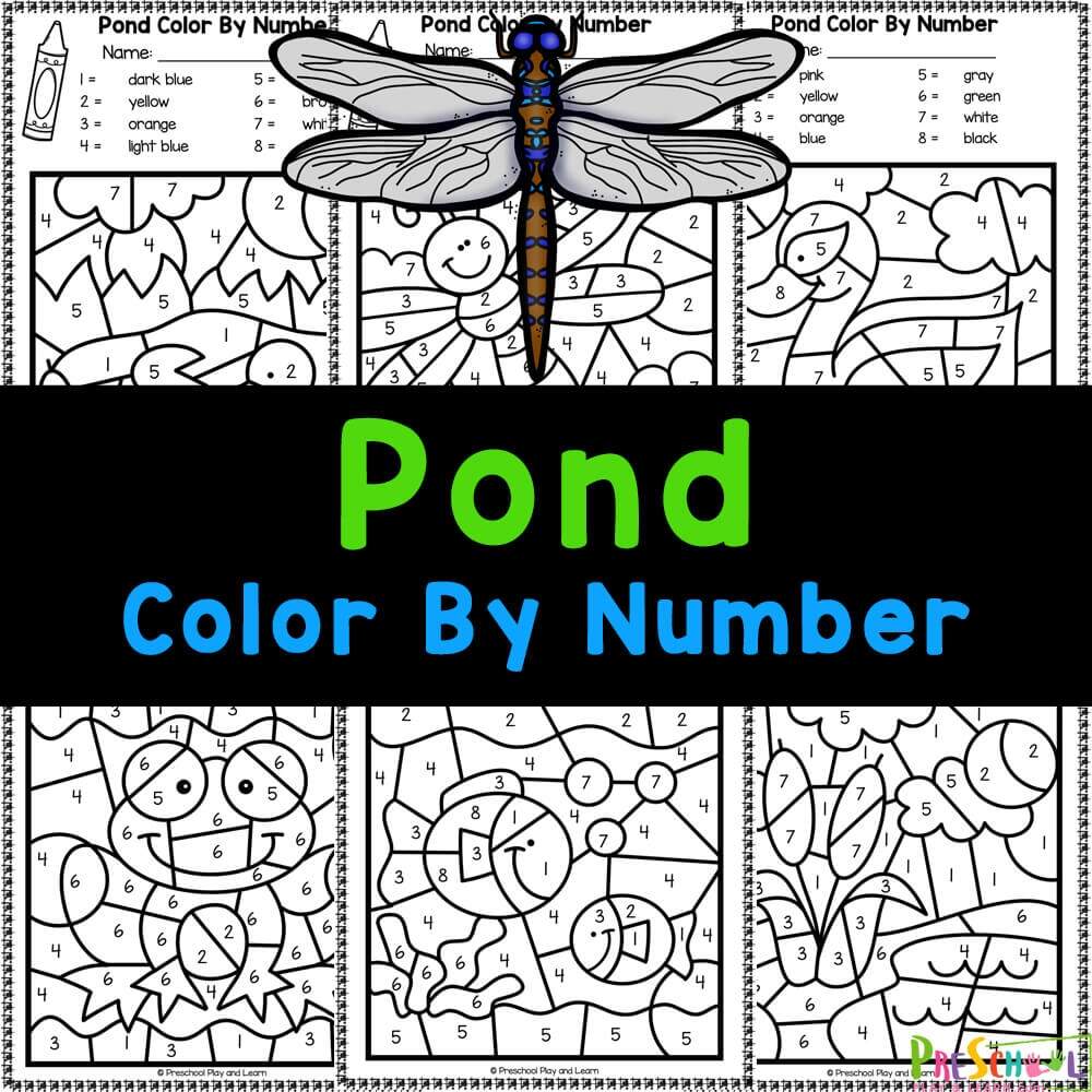 FREE Printable Pond Animals Color By Number Worksheets FREE Printable Pond Animals Color By Number Worksheets