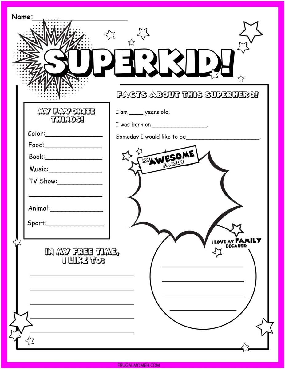 FREE Printable Superhero Worksheets Activity Sheets Frugal Mom Eh