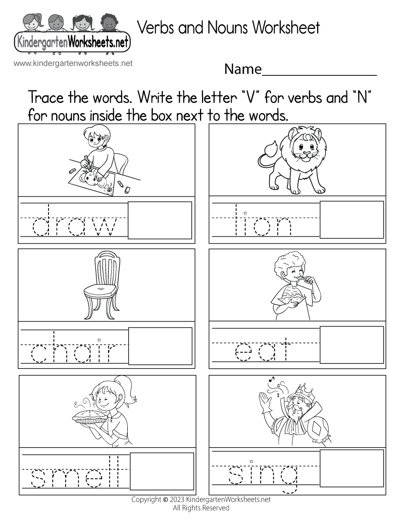 Free Printable Verbs And Nouns Worksheet 2 Nouns Worksheets With Answers In English Englishan