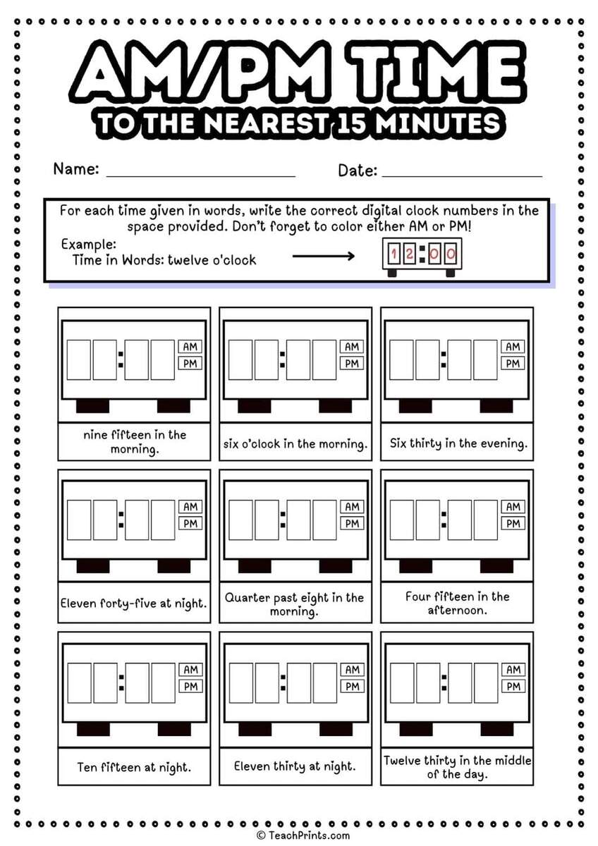 Free Telling Time To The Quarter Hour Worksheets Teach Prints Free Telling Time To The Quarter Hour Worksheets Teach Prints
