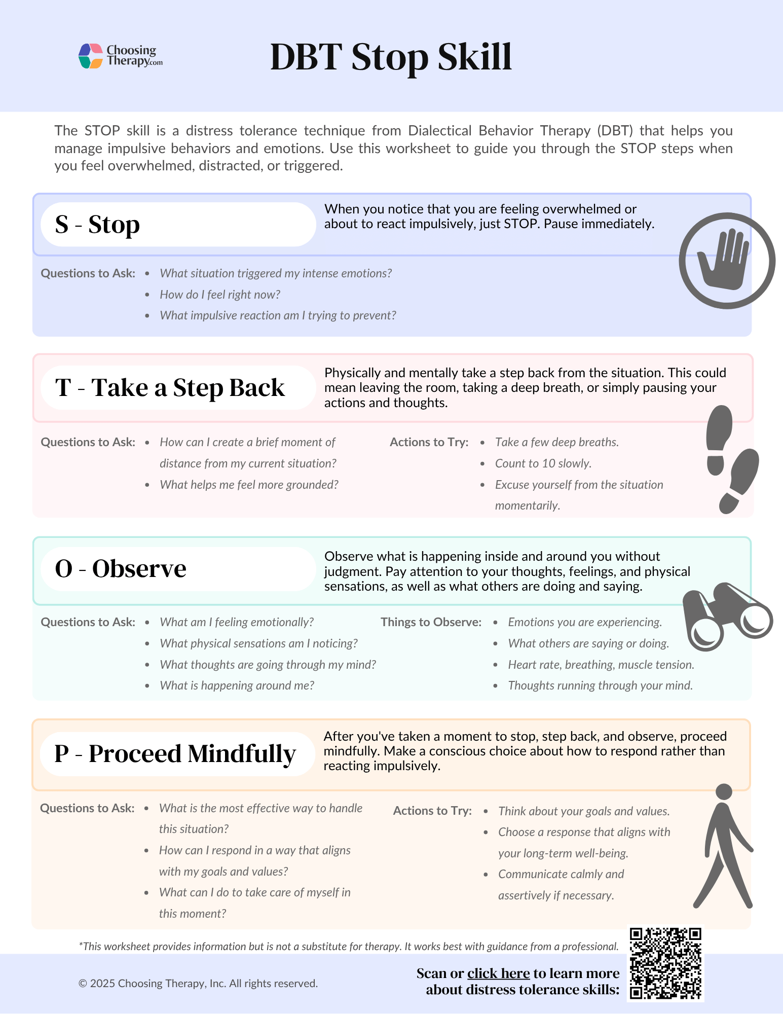 Free Therapy Worksheets Printable PDF Downloads ChoosingTherapy Free Therapy Worksheets Printable PDF Downloads ChoosingTherapy