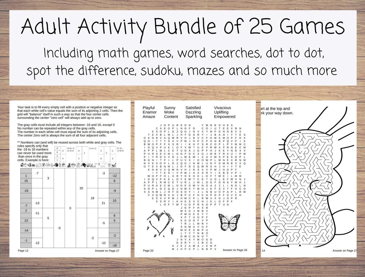 Fun Games Games Puzzles Puzzles Adult Puzzles 25 Worksheets Library