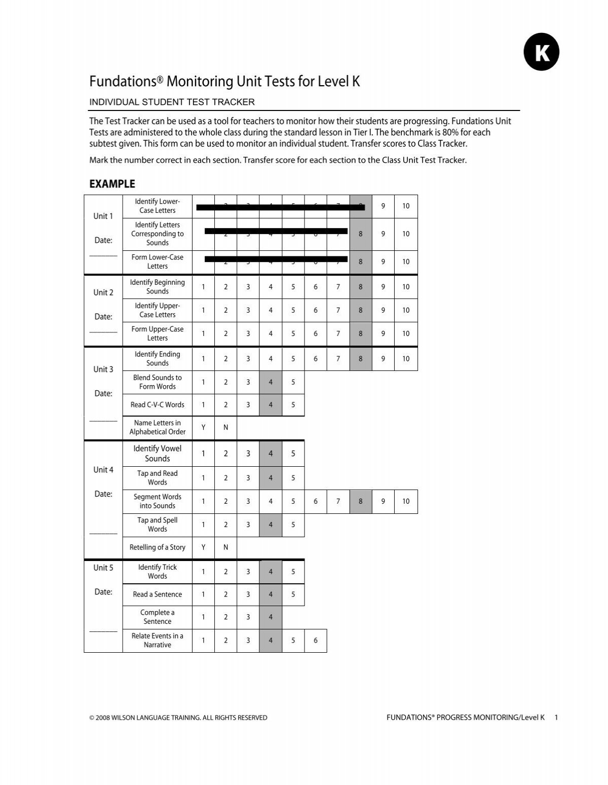 Fundations Cover Sheet First Grade Jennifer Liggett Griebling School