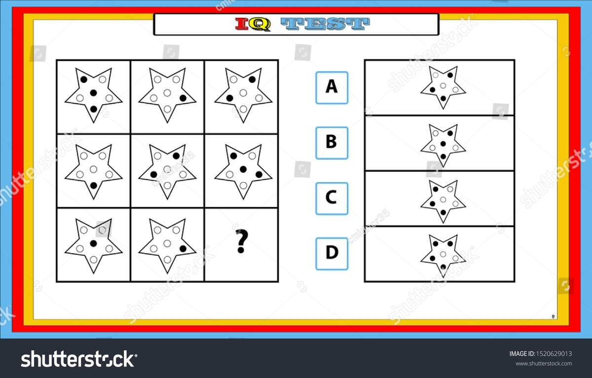 Gifted Talented Worksheetsiq Test Choose Correct Stock Vector Royalty Free 1520629013 Shutterstock