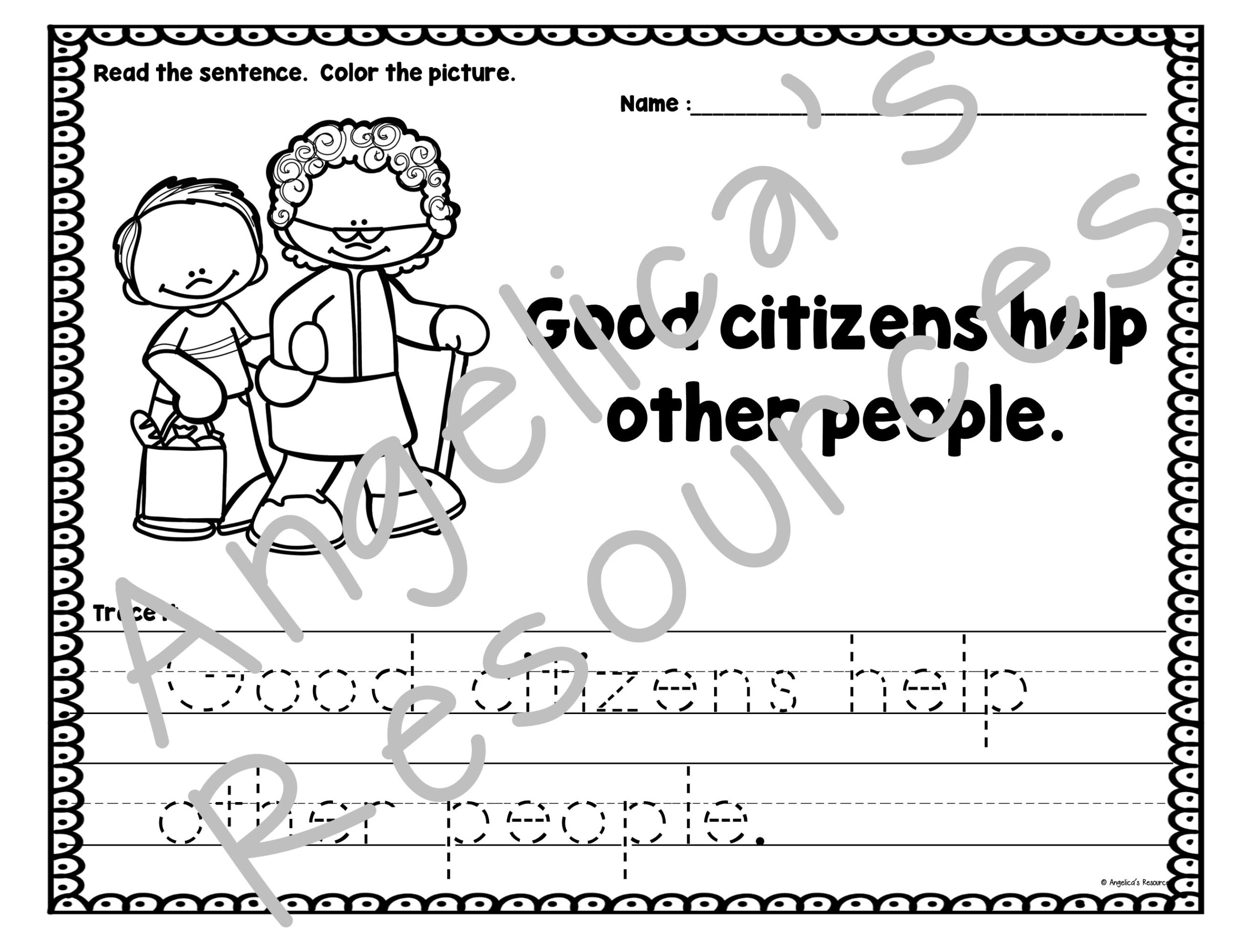 Good Citizenship Being A Good Citizen In The Community Sight Word Practice Worksheets SEL Coloring Pages Printables For Kids Etsy Good Citizenship Being A Good Citizen In The Community Sight Word Practice Worksheets SEL Coloring Pages Printables For Kids Etsy