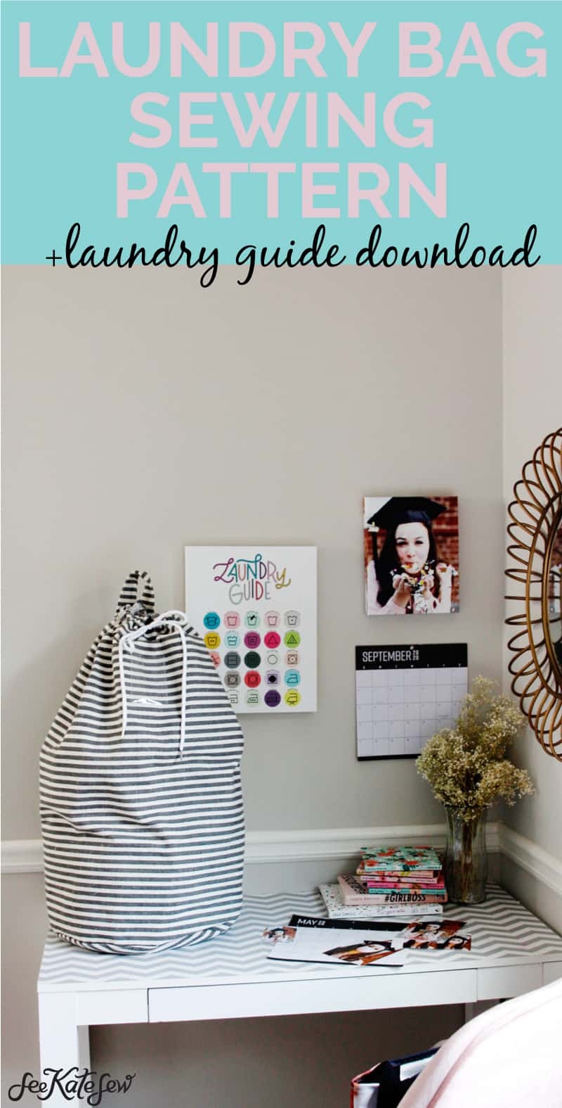Graduation Gift Idea Laundry Bag Pattern And Laundry Care Printable See Kate Sew Graduation Gift Idea Laundry Bag Pattern And Laundry Care Printable See Kate Sew