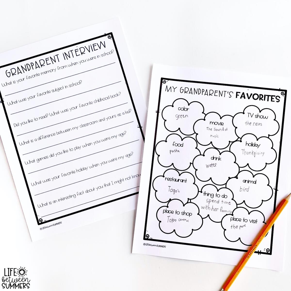 Grandparents Day Gift Book And Interview Questions Life Between Summers Grandparents Day Gift Book And Interview Questions Life Between Summers