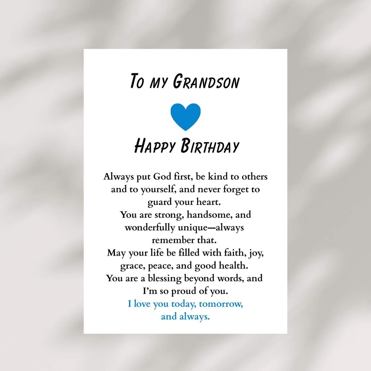 Grandson Birthday Blessing Card Printable Christian Prayer Note Digital Birthday Gift For Grandson Faith Encouragement Instant Download Etsy Israel