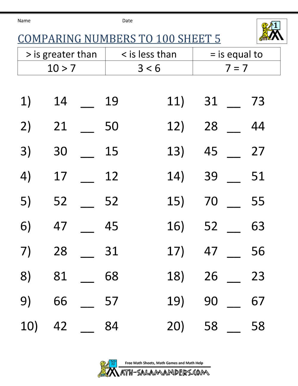 Before And After And Comparing Numbers Worksheets Made By Teachers
