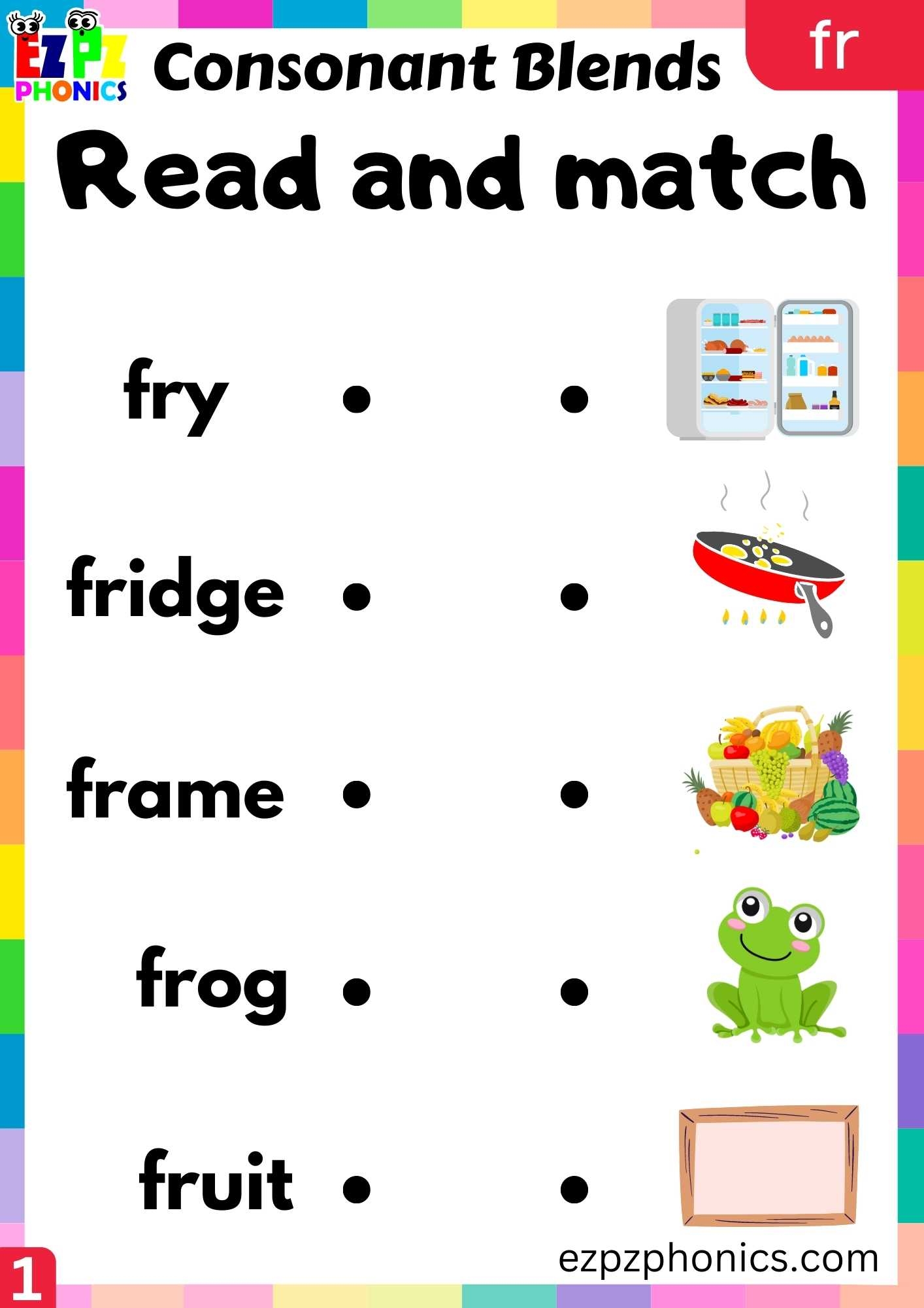 Group1 FR Words Read And Match Phonics Consonant Blends Worksheet Ezpzphonics Group1 FR Words Read And Match Phonics Consonant Blends Worksheet Ezpzphonics