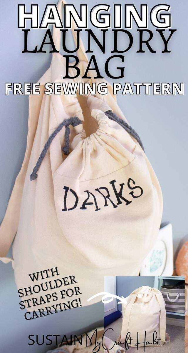 Hanging Laundry Bag Sewing Pattern Sustain My Craft Habit Hanging Laundry Bag Sewing Pattern Sustain My Craft Habit