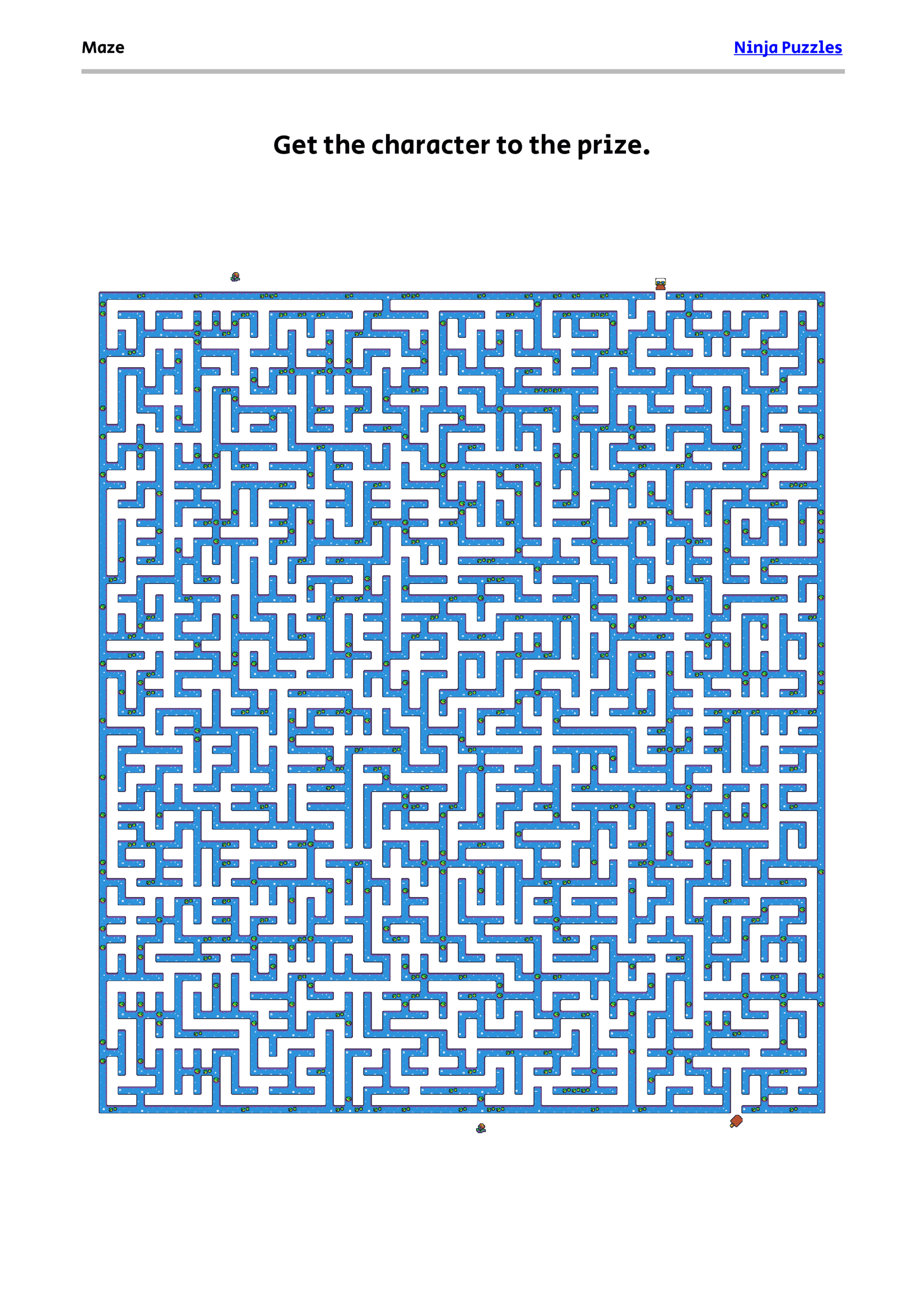 Hard Maze 29 Free Printable PDF Puzzle
