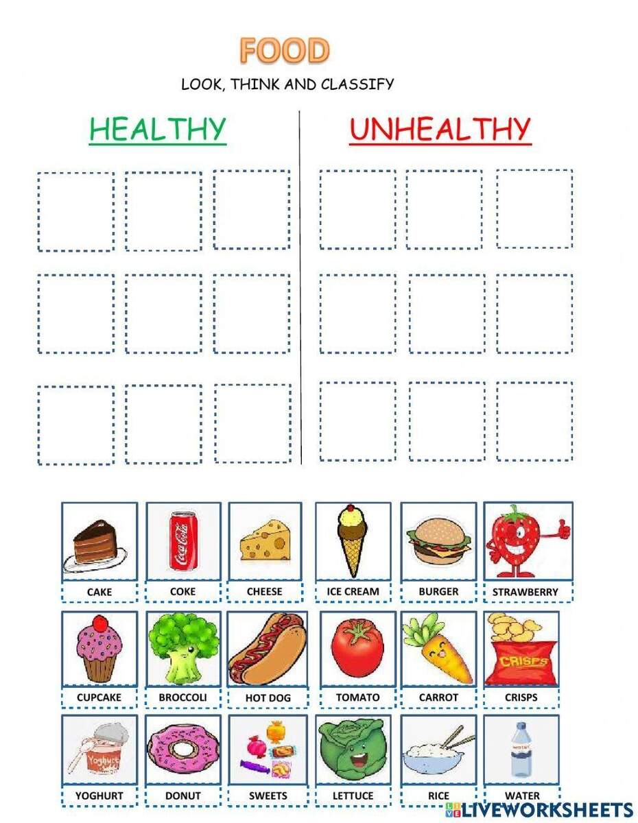 Healthy Food Interactive Activity For GRADE 3 Worksheets Library