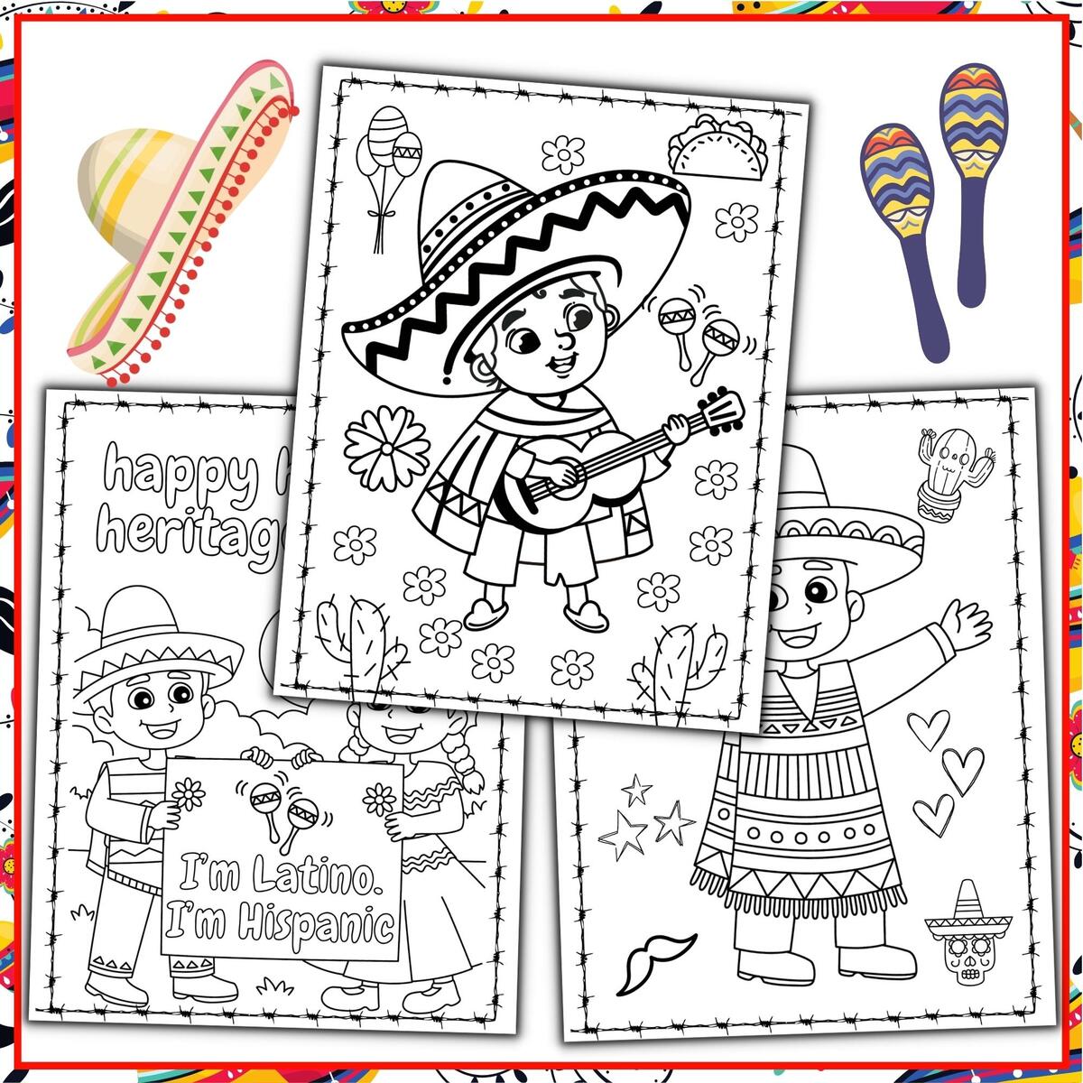 Hispanic Heritage Month Coloring Pages Hispanic Heritage Month Coloring Sheets Classful