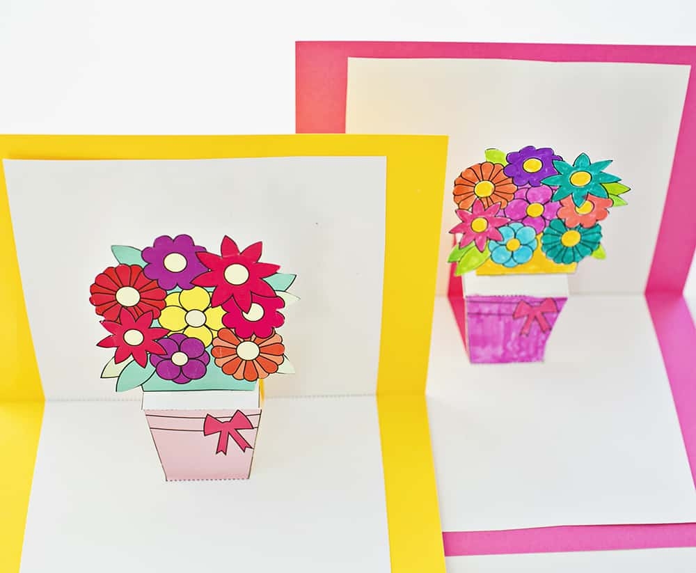 HOW TO MAKE POP UP FLOWER CARDS WITH FREE PRINTABLES HOW TO MAKE POP UP FLOWER CARDS WITH FREE PRINTABLES