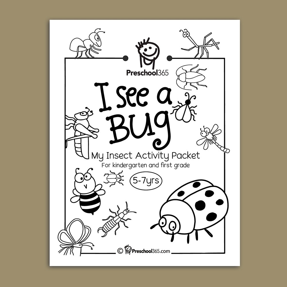 I See A Bug Science Activity Packet 14pages Great Packet For Insects Insect Theme Read And Color Page For Kids Educational Game For Children Stock Vector Illustration Of Coloring Animal 203679445