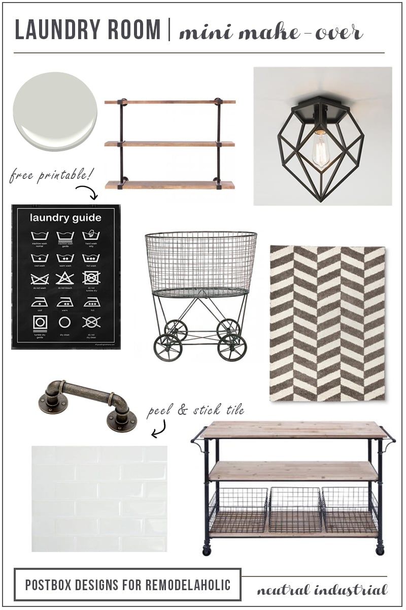Industrial Laundry Room Mini Makeover Remodelaholic