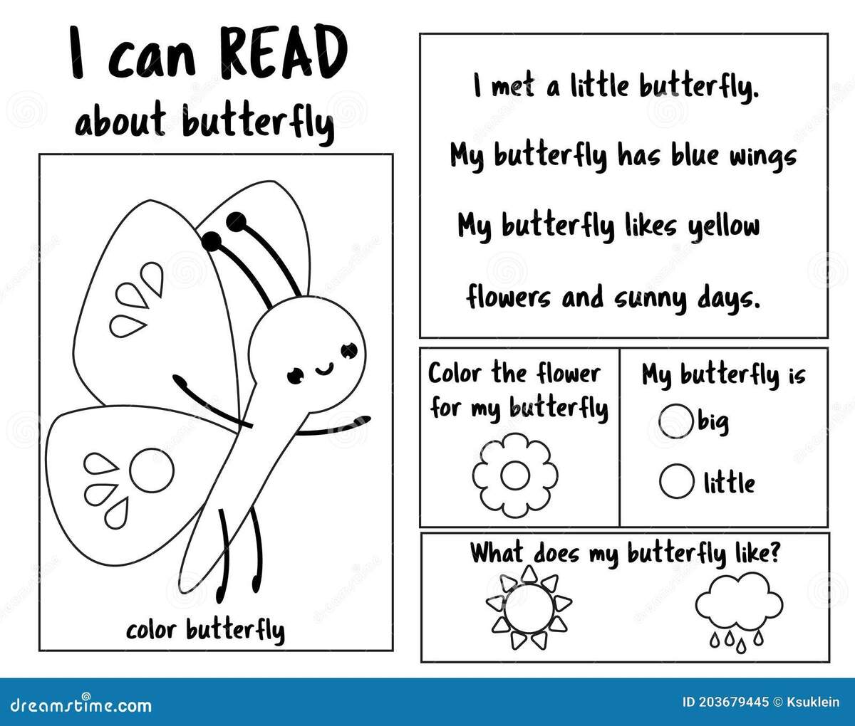 Insect Theme Read And Color Page For Kids Educational Game For Children Stock Vector Illustration Of Coloring Animal 203679445 Insect Theme Read And Color Page For Kids Educational Game For Children Stock Vector Illustration Of Coloring Animal 203679445