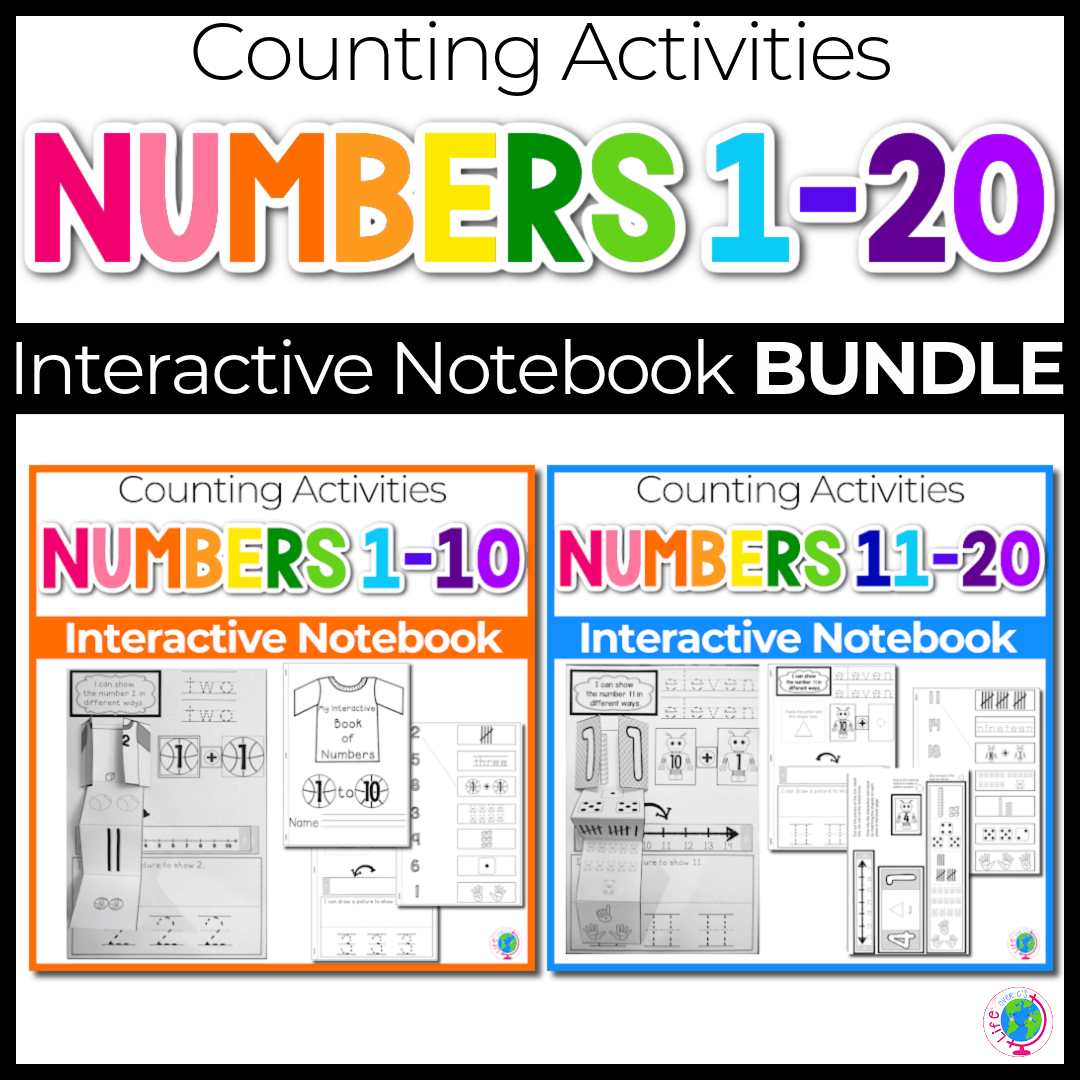 Interactive Math Notebooks For Numbers 1 10 11 20